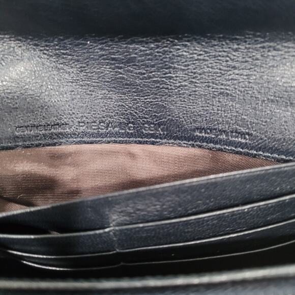 Bally Switzerland Envelope Wallet Organizer Black White Large Leather Clutch - Picture 7 of 11